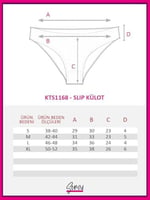 Sensu Kadın Gün Baskılı Pamuklu Yanları İpli 7li Külot Set - KTS1168 X Large Model2