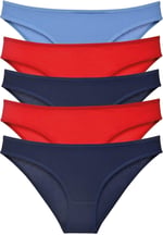 Sensu Kadın Günlük Pamuklu Külot Karışık Renkler Slip 5'Li Set - Kts1023