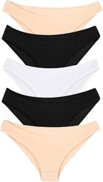 Sensu Kadın Günlük Pamuklu Külot Karışık Bikini Model 5'Li Paket Kts1057