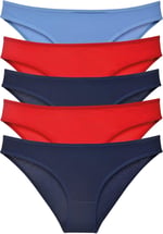 Sensu Kadın Günlük Pamuklu Külot Karışık Renkler Slip 5'Li Set - Kts1023