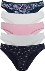 Sensu Kadın Günlük Pamuklu Külot Karışık Renkler Slip 5'Li Paket Set Kts1102
