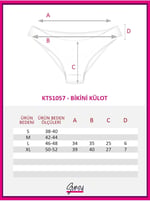 Sensu Kadın Günlük Pamuklu Külot Karışık Bikini Model 5'Li Paket Kts1057