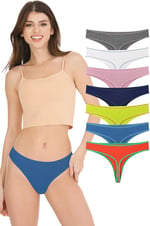Sensu Kadın Günlük Pamuklu Tanga Külot 7li Paket Set KTS3078 KARIŞIK LARGE