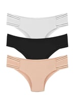 Sensu Kadın Lazer Kesim Dikişsiz Slip Külot 3'Lü Paket Set - Kts3103 (Geniş Kalıp)
