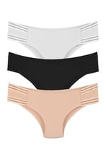 Sensu Kadın Lazer Kesim Dikişsiz Slip Külot 3'Lü Paket Set - Kts3103 (Geniş Kalıp)