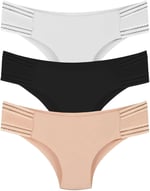 Sensu Kadın Lazer Kesim Dikişsiz Slip Külot 3'Lü Paket Set - Kts3103 (Geniş Kalıp)