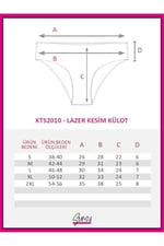 Sensu Kadın Lazer Kesim Düşük Bel Külot 3'Lü Paket Set