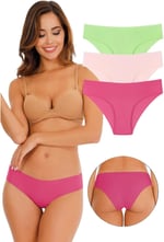 Sensu Kadın Lazer Kesim Likralı Külot 3'Lü Paket Set