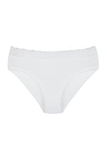 Sensu Kadın Organik Bambu Kumaş Beli Dantelli Slip Külot 5'Li Paket Set - Kts3081