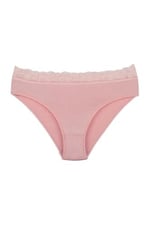 Sensu Kadın Organik Bambu Kumaş Beli Dantelli Slip Külot 5'Li Paket Set - Kts3081
