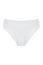 Sensu Kadın Organik Bambu Kumaş Beli Dantelli Slip Külot 5'Li Paket Set - Kts3081