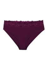 Sensu Kadın Organik Bambu Kumaş Beli Dantelli Slip Külot 5'Li Paket Set - Kts3081