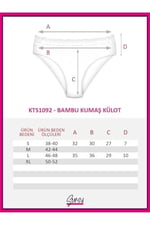 Sensu Kadın Özel Kumaş Bambu Beli Dantelli 3'Lü Külot Set