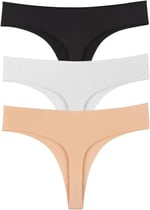 Sensu Kadın Pamuklu Lazer Kesim Tanga Külot 3'Lü Paket Set - Ktt3085Pmk-3
