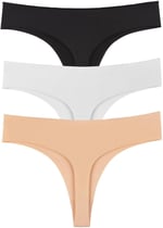 Sensu Kadın Pamuklu Lazer Kesim Tanga Külot 3'Lü Paket Set - Ktt3085Pmk-3