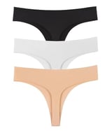 Sensu Kadın Pamuklu Lazer Kesim Tanga Külot 3'Lü Paket Set - Ktt3085Pmk-3