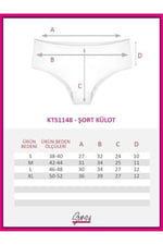 Sensu Kadın Pamuklu Şort Külot Karışık Renkler 5'Li Paket Set Kts1148