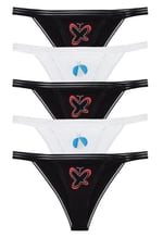 Sensu Kadın Pamuklu Taş Baskılı 5'Li Slip Külot Set - Kts3043