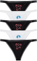 Sensu Kadın Pamuklu Taş Baskılı 5'Li Slip Külot Set - Kts3043