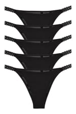 Sensu Kadın Tül Detaylı Slip Külot 5'Li Paket - Kts4009Tül-3-Model1