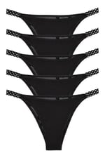 Sensu Kadın Tül Detaylı Slip Külot 5'Li Paket - Kts4009Tül-3-Model1