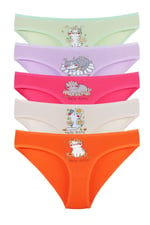 Sensu Kız Çocuk Pamuklu 5'Li Külot Set - Kıds2600
