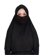 Sensu Peçeli Hazır Türban Pratik Şal Hijab Namaz Örtüsü