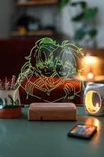 Seraph of the End Mikaela Hyakuya ve Yūichirō Hyakuya 16Renk Gece Lambası