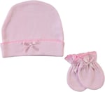 Sevi Bebe Şapka Eldiven Takım-Pembe