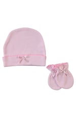 Sevi Bebe Şapka Eldiven Takım-Pembe