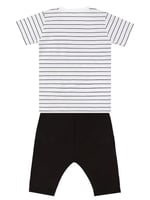Sevimli Dino Erkek Çocuk T-shirt Kapri Şort Takım