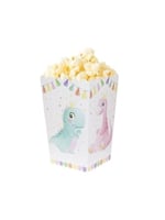 Sevimli Dinozor Temalı Karton Mısır Kutusu Popcorn Kutusu 8'li