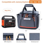 Seyahat Taşıma Çantası, Jackery Explorer 300/240/160 ile Uyumlu, Taşınabilir Güç İstasyonu Saklama Kutusu, Su Geçirmez Alt ve Ön Cepli, Jackery Aksesuarları için Güneş Enerjisi Jeneratörü