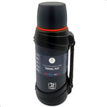 Seyahat termos şişesi 2 litre – paslanmaz çelik çift duvarlı – kamp veya yürüyüş – 24 saatten fazla sıcak veya soğuk, su, kahve, süt, çay veya mat