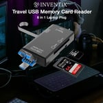 Seyahat USB Bellek Kartı Okuyucu Mikro ve Düzenli SD Kartlar Seyahat için - 6 in 1 Dizüstü Güvenli Dijital Evrensel Kompakt OTG Adaptörü