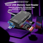 Seyahat USB Bellek Kartı Okuyucu Mikro ve Düzenli SD Kartlar Seyahat için - 6 in 1 Dizüstü Güvenli Dijital Evrensel Kompakt OTG Adaptörü