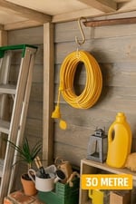 Seyyar Uzatma Kablosu, Erkek ve Dişi Fiş Kaplinli, Kapaklı Prizli, 3x2.5 mm, Kalın Kablo, Bahçe, Şantiye, Atölye ve Dış Mekan Kullanımına Uygun, Gü - Seçenekler: 10 Metre, 20 Metre, 30 Metre, 40 Metre