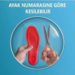 SG04 | Yumuşak Topuk Destekli, Jel Takviyeli, Ortopedik Yumuşak Ve Darbe Emici Deri Iç Tabanlık (Siyah, 42-43)