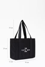 SHAKA U45 Çıt Çıt Kapatmalı The Tote Bag Işlemeli Kanvas Kumaş Günlük Kadın Kol Ve Omuz Çantası 25x30
