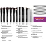 SHANY Artisan's Easel – Elite Cosmetics Fırça Koleksiyonu, Komple Kabuki Makyaj Fırçası Seti, Ayaklı Dönüştürülebilir Fırça Tutuculu, 18 parça