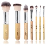 SHANY I love Bamboo - 7 parça Petite Pro Bambu fırça seti, taşıma çantalı
