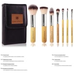 SHANY I love Bamboo - 7 parça Petite Pro Bambu fırça seti, taşıma çantalı