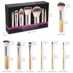 SHANY I love Bamboo - 7 parça Petite Pro Bambu fırça seti, taşıma çantalı