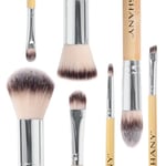 SHANY I love Bamboo - 7 parça Petite Pro Bambu fırça seti, taşıma çantalı