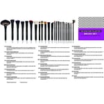 SHANY Masterpiece Pro İmza Fırça Seti - 24 parça El Yapımı Doğal/Sentetik Kıl Ahşap saplı
