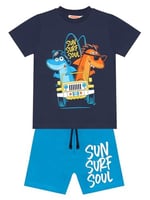 Shark Surf Erkek Çocuk T-shirt Şort Takım