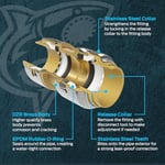 SharkBite Max 1/2 İnç Küresel Vana, Pirinç Tesisat Bağlantısı Bağlantısı için İtin, Su Kapatma, PEX Boru, Bakır, CPVC, PE-RT, HDPE, UR22222A