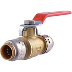 SharkBite Max 1/2 İnç Küresel Vana, Pirinç Tesisat Bağlantısı Bağlantısı için İtin, Su Kapatma, PEX Boru, Bakır, CPVC, PE-RT, HDPE, UR22222A