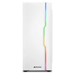 SHARKOON KASA MID TOWER PSUSUZ 1XFAN RGB SLIDER WHITE