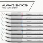 SHARPIE S-Jel Kalemler, Moda Varil Jel Kalemler, İnci Beyaz Gövde, Orta (0,7 mm) Nokta, Kalın Mürekkep Renkleri, 8 Adet